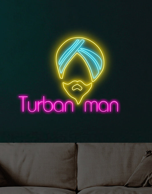 TURBAN MAN Neon Sign